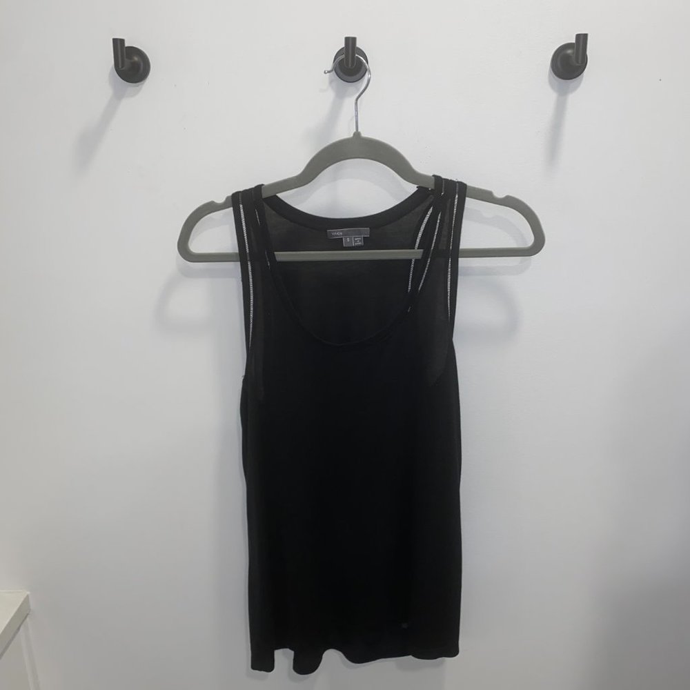Vince Black Tank Top Small